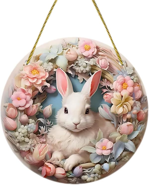 Easter Bunnies Hanging Decoration - Acrylic Easter Pendant, Easter Decoration for Home and Easter Gifts