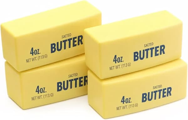Smör Squishy 4-pack Stressavlastningsleksak - Realistisk Smörstav Sensorisk Fidget för Vuxna & Barn