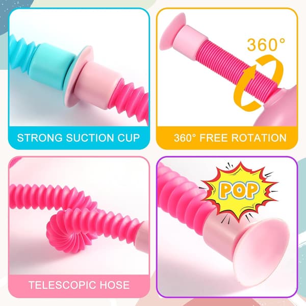 4 st Pop Tubes Giraff Reseflygplan Bilaktiviteter Viktiga Fidgetleksaker