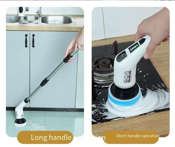 Electric Cleaning Brush Cordless – Rotating Scrubber with 9 Interchangeable Brush Heads
