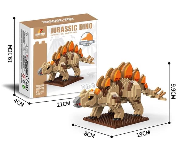 Mini Byggeklodser Dinosaur – T-Rex Model Dekoration til Børn 6+ H