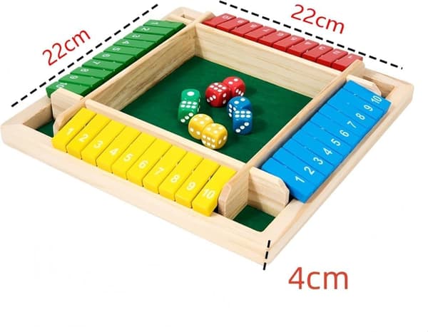 Shut the Box -puupeli noppilla – Klassinen lautapeli perheelle