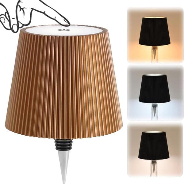 Ladattava pullonvarjostin LED-valolla ja 3 väritilalla