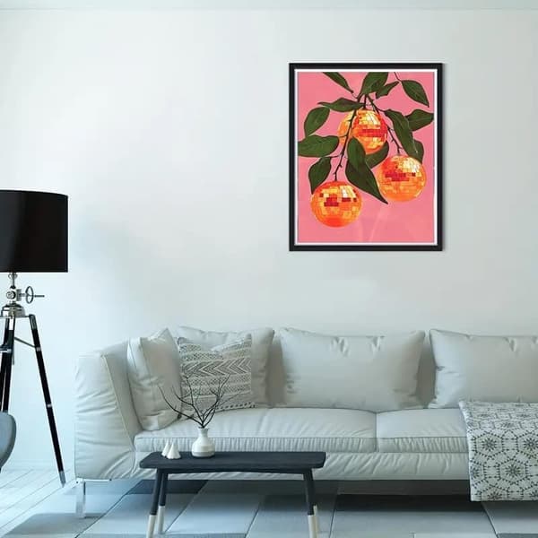 Diamantmålning – 5D DIY Konstset (30×40 cm), Orange Disco för Nybörjare