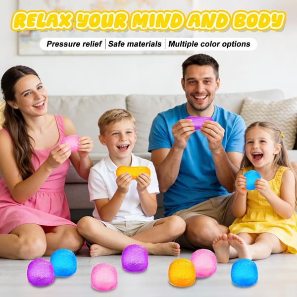Squishy Stressbolde Super Solide Klemmebold til Børn og Voksne Orange