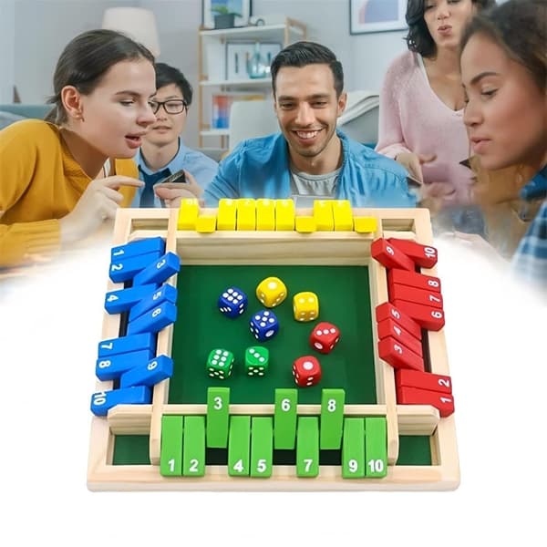 Shut the Box -puupeli noppilla – Klassinen lautapeli perheelle