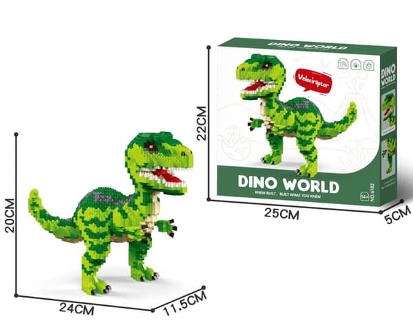 Mini Byggeklodser Dinosaur – T-Rex Model Dekoration til Børn 6+ D