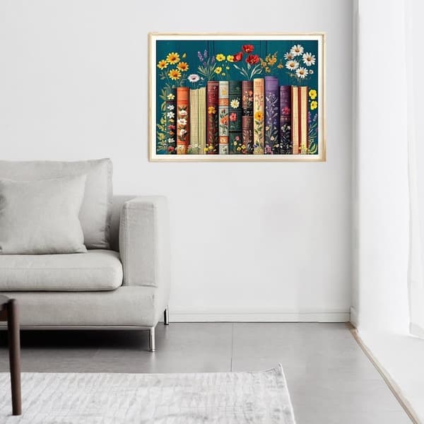 Diamantmålning & Diamantmålning – 5D Full Drill Böcker Tema, DIY Pärlmålning Heminredning Konst – 40×30 cm