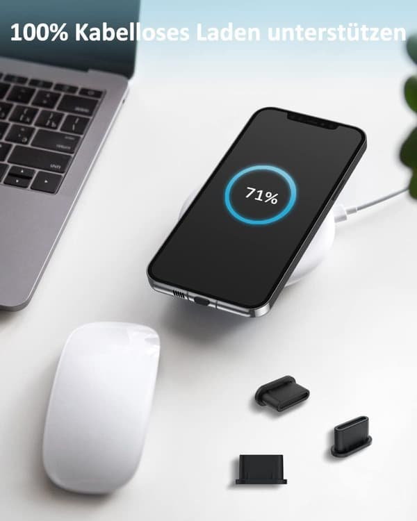 10-pack dammskydd för mobiltelefon, USB-C dammskydd, silikondammskydd för telefon, skyddsplugg