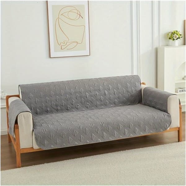 Vandtæt L-formet sofabetræk 55×196cm, skridsikker elastisk sofapude til kæledyr, børn og stue, grå Grey 55x196cm