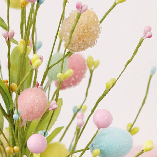 Charming Easter Egg Tree 45cm - Easter Decoration for Home and Office, Festive Spring Decoration with Eggs and Feathers