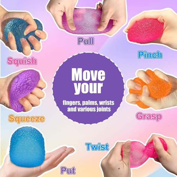 4 STK Gumdrop Squishy, Stressbolde Fidget Legetøj til Børn og Voksne