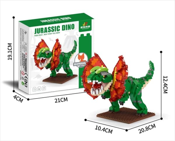 Mini Byggeklosser Dinosaur – T-Rex Modell Dekorasjon for Barn 6+ D