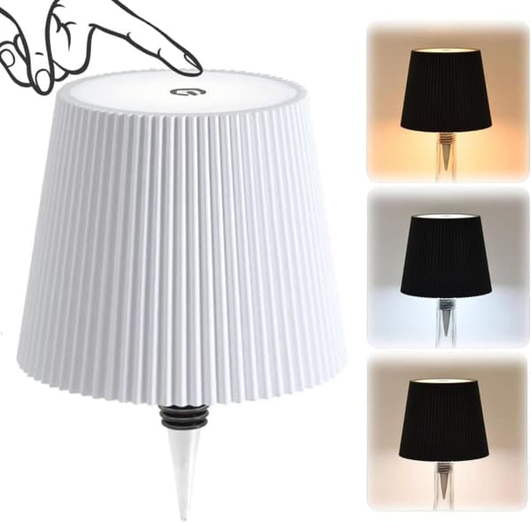Ladattava pullonvarjostin LED-valolla ja 3 väritilalla