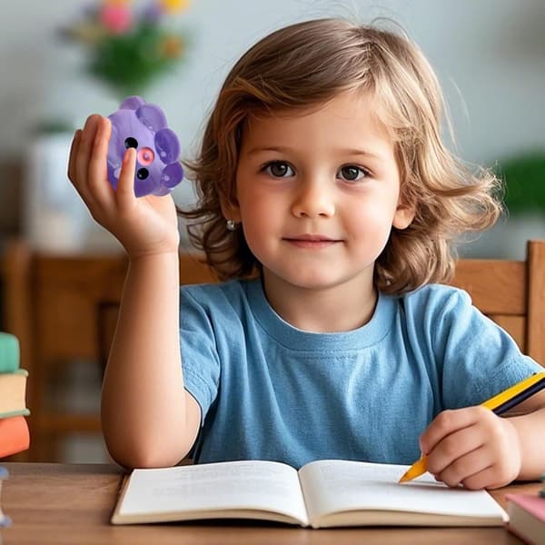 Blæksprutte Squishy Legetøj, Vandmand Squishy Fidget Legetøj, Stressbold til Børn Voksne Studerende White