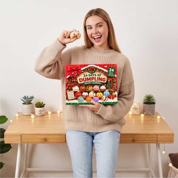 Julekalender 2026 med 24 Squishy, Julekalender med Søde Mini Fidgetlegetøj og Sensorisk Legetøj til Voksne