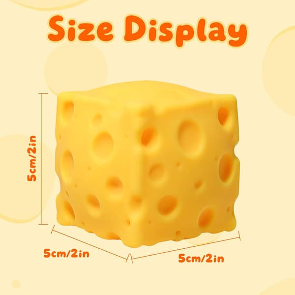 1/2/3 STK Osteklemme, Blød Squishy Osteblok Klemme Fidget Legetøj 2pc-Square