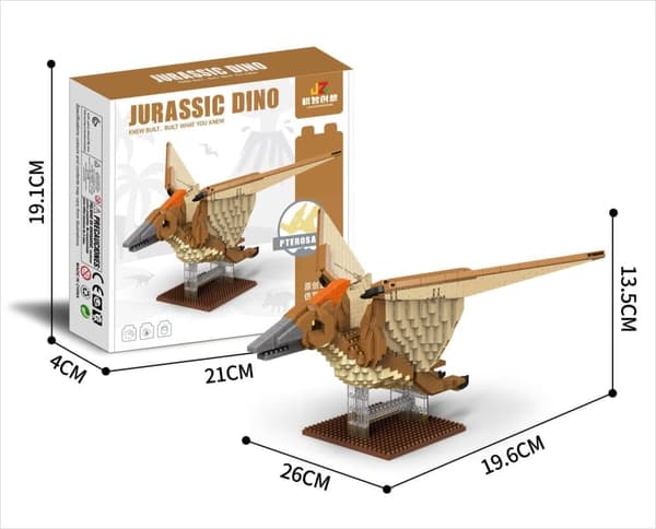 Mini Byggklossar Dinosaurie – T-Rex Modell Dekoration för Barn 6+ B