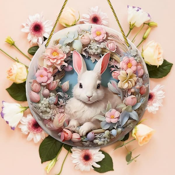 Easter Bunnies Hanging Decoration - Acrylic Easter Pendant, Easter Decoration for Home and Easter Gifts