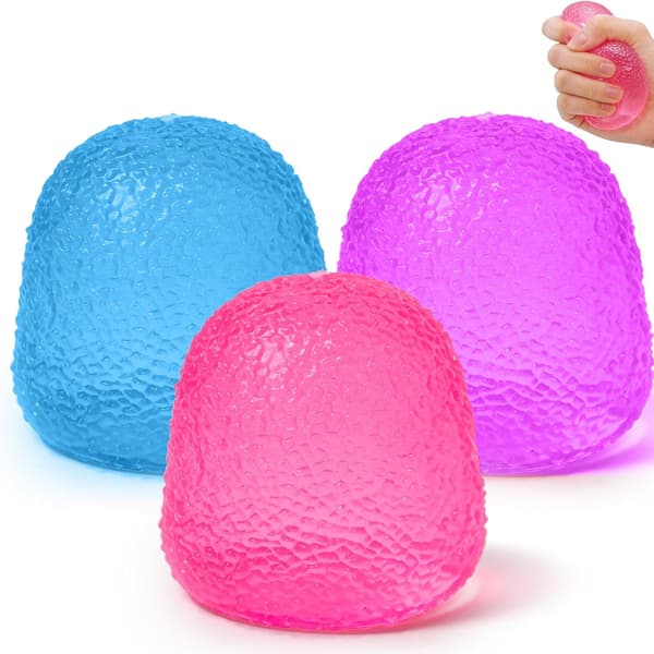 Gumdrop Squishy 3-pack, stressbollar fidgetleksaker för barn och vuxna