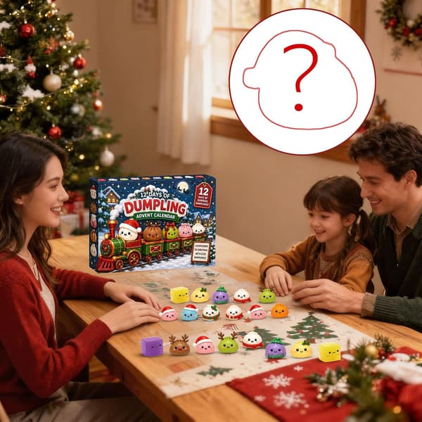 Julekalender 2026 Squishy – 12 dage med bløde klemmelegetøj, fidget-legetøj og juleoverraskelser til voksne