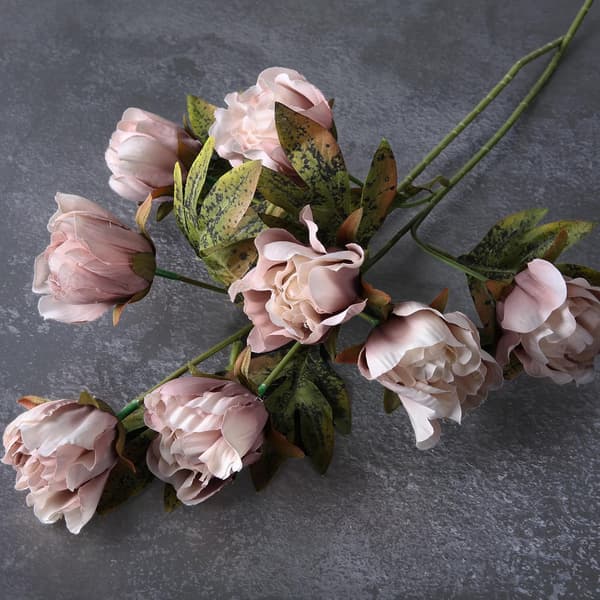 8 Pieces Artificial Peonies, Artificial Flowers with Stems for Vase, Bouquet, Home Decor, Wedding and Table Pink