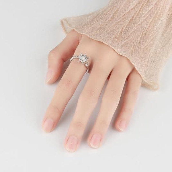 Stressring 3-pakning – Justerbar Fidget Ring & Angstring i Rustfritt Stål for Kvinner