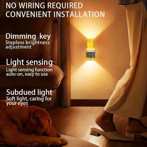 2-pack LED Night Light with Plug – Dimmable 3000K/5000K Wall Lamp with Light Sensor, Automatic Night Lighting Black 3000K-2pcs