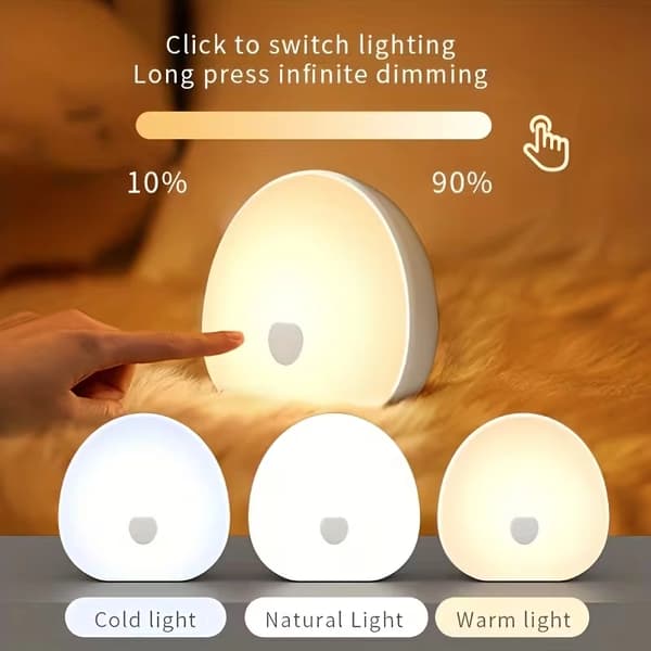 LED-nattlampe med hvit støy – RGB-sovelampe med naturlyder, søvntimer og USB-lading for bedre søvn