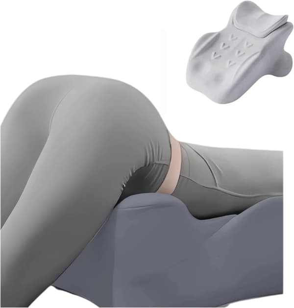 Ergonomic Memory Foam Wedge Pillow, 27° Incline, Back and Neck Support in Multiple Resting Positions Grey 66x53x36cm