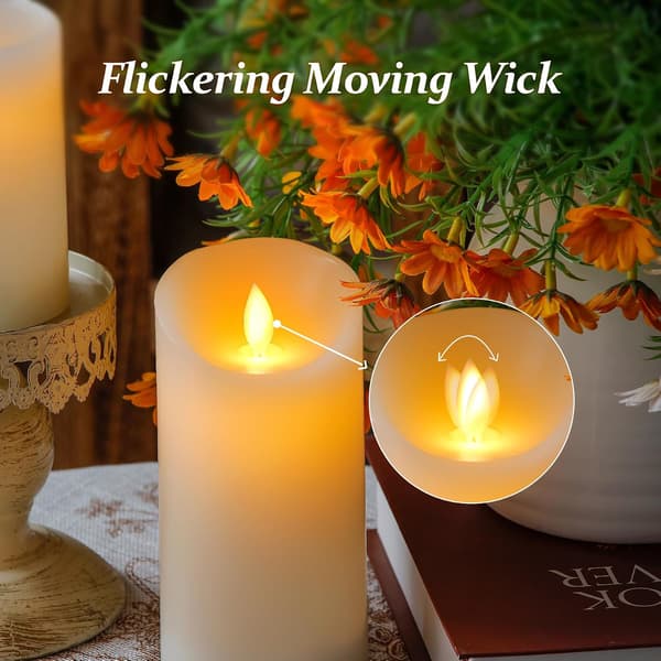3/5-pack flameless LED tea lights with remote control and timer, flickering lights for Halloween, party and table decoration 5PCS