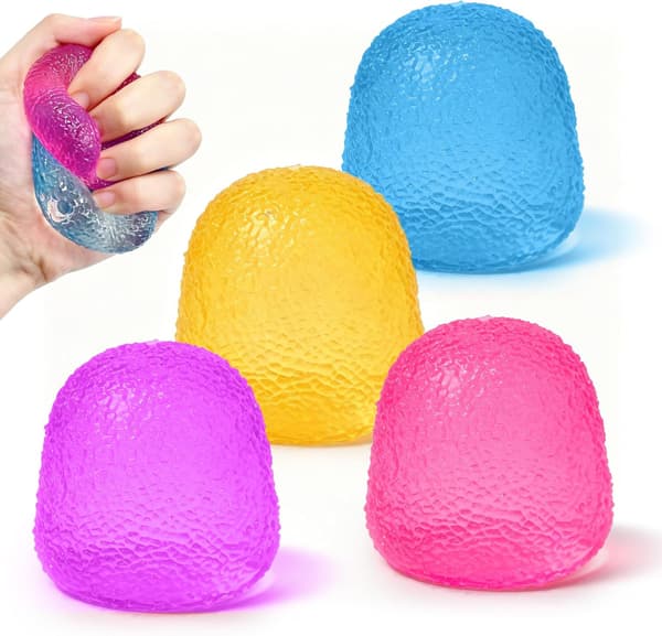 4 STK Gumdrop Squishy Legetøj Mini, Sød Gel Slik Stressbold, Sensorisk Klemmelegetøj Sæt