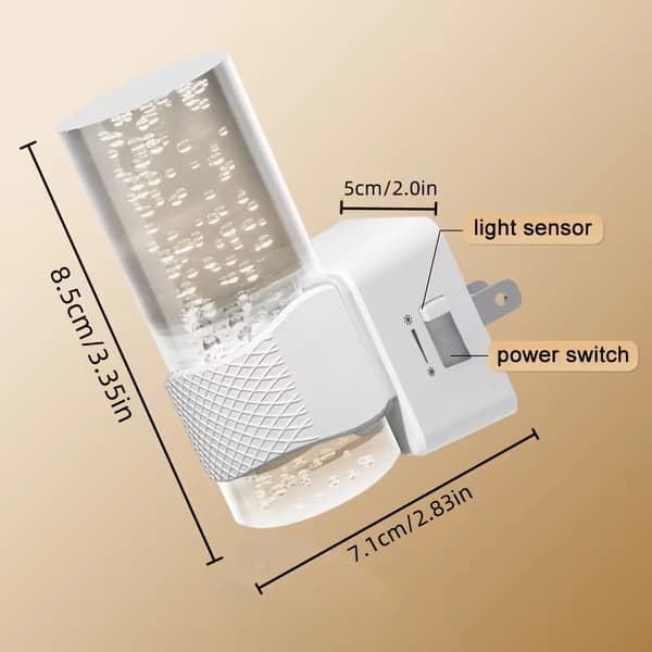 2-pack LED Night Light with Plug – Dimmable 3000K/5000K Wall Lamp with Light Sensor, Automatic Night Lighting White 3000K-2pcs