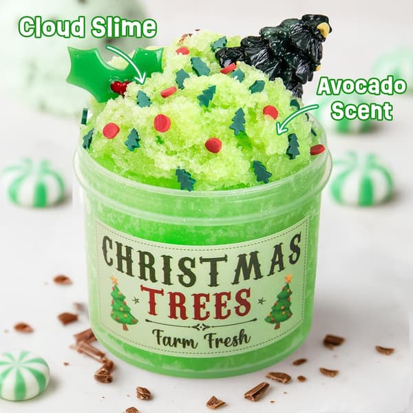 Slime Julekalender 2026, 24-dages julekalender med 10 bøtter slime og 19 stykker tilbehør, DIY-sæt til børn 10pcs