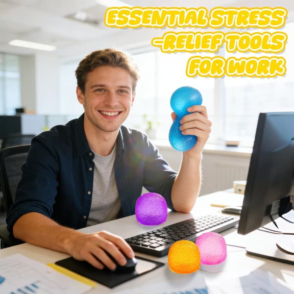 Squishy Stressballer Super Solide Klemmeball for Barn og Voksne Orange