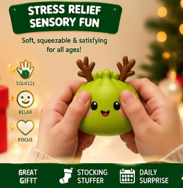 Julekalender 2026 Squishy – 24 dage med søde klemmelegetøj, fidget-legetøj og juleoverraskelser