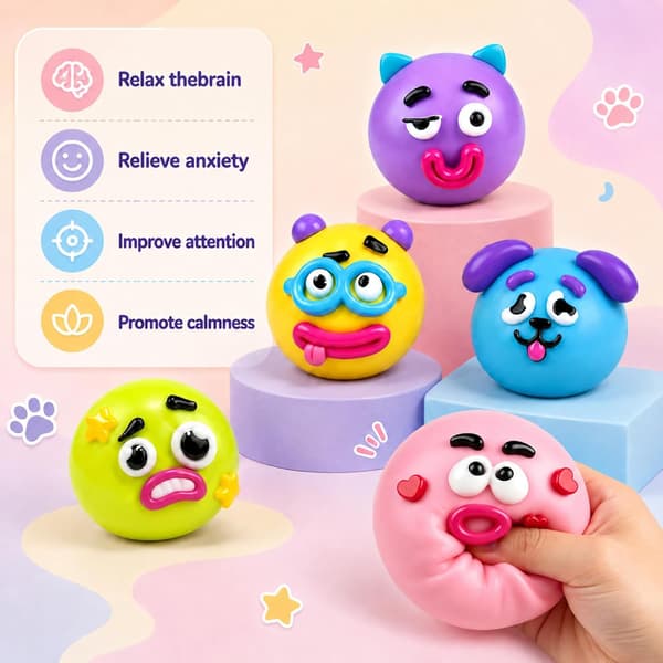 Smushers Squishy - Kuriositeter Smushers Hundefjesbytte Squishy for Voksne Angstlindring Green