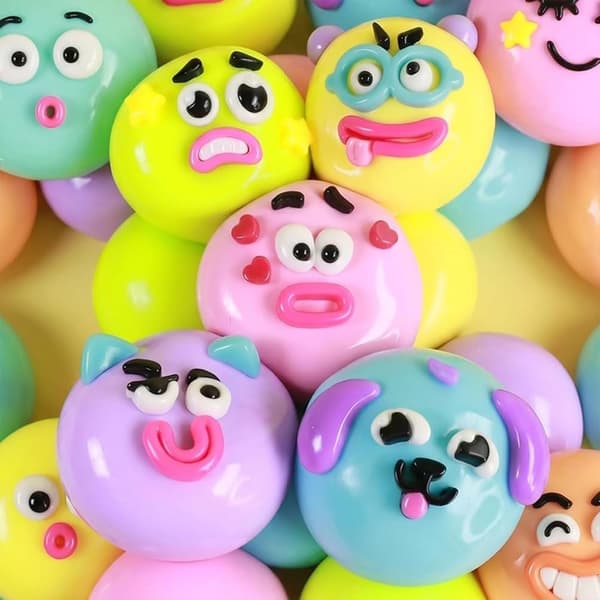 Slow Rise Squishies, Curiosities Hundefjæs Skift Squishies, Sensorisk Fidget Legetøj til Voksne Blue
