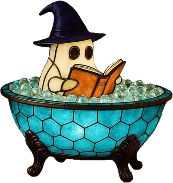 Halloween natlampe – Sød spøgelseslampe til badekar, perfekt halloweenpynt & gave