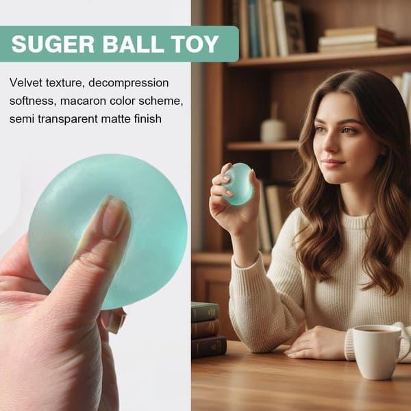 Nya klämleksaker, formbara stressbollar, icke-klibbiga långsamt stigande klämbollar 6 cm Green