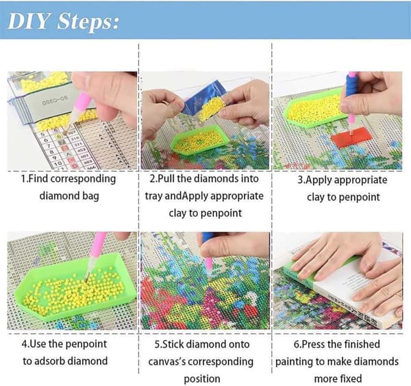 Vannfall Landskap 5D Diamantkunst - Eventyrslott DIY Full Drill 35x35 cm