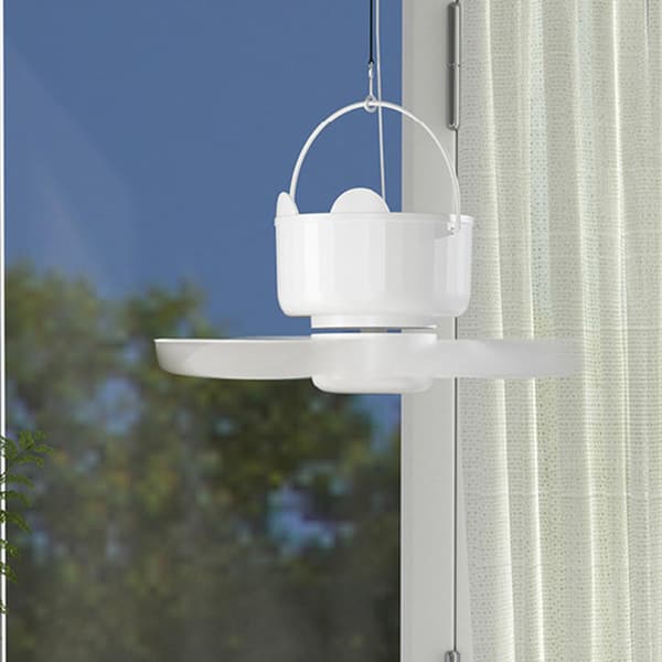 Bærbar USB-loftventilator med fjernbetjening, 3 hastigheder, timer, miniteltventilator til camping og terrasserejser White USB plug-in