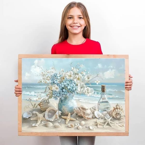 Diamond Painting – 5D Full Drill DIY Wall Art (30×40 cm), Beach Theme