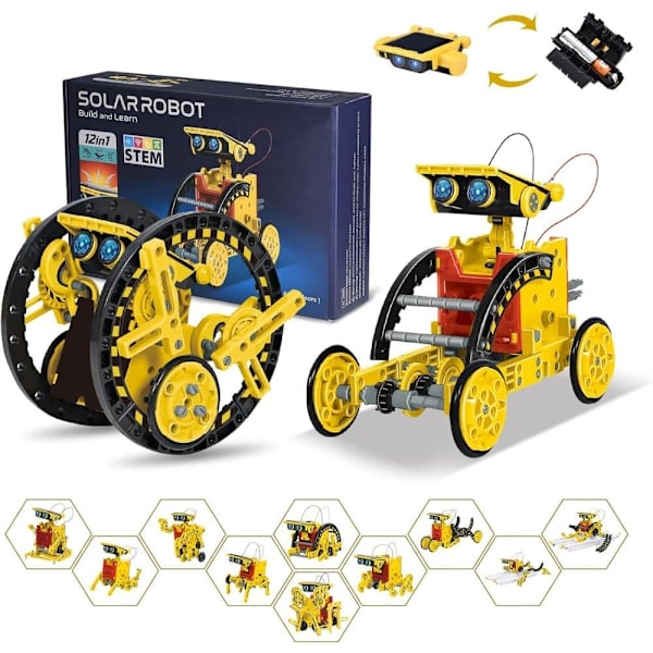 Solcellsrobot Byggsats – STEM Experimentkit för Barn & Tonåringar