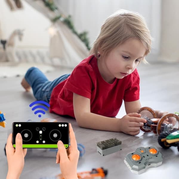 Byggleksak Power Set – Uppgraderat Motorfunktionsset med Fjärrkontroll, Batterilåda & App-/Programstyrning