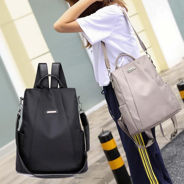 Ryggsäck för kvinnor Stöldskydd Damryggsäck Handväska, Dammode Ryggsäck Axelväska Grey