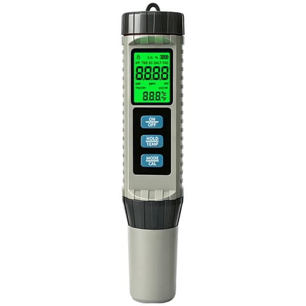 8-i-1 Vandkvalitetstester Pen, TDS/EC/pH/Temperatur/ORP/CL/Saltholdighed Multifunktionel Digital Vandtestmåler