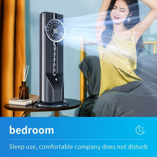 3-i-1 Bærbar Aircondition, 100 ml Fordampende Mini AC, 6 Hastigheder, Bordventilator med 6H Timer
