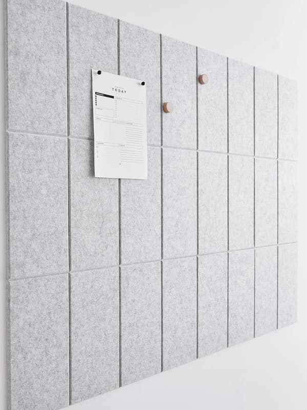 Lydabsorberende Akustikpanel 12-pak 15x30cm Sorte Vægpaneler Lydisolering & Opslagstavle til Kontor Hjem