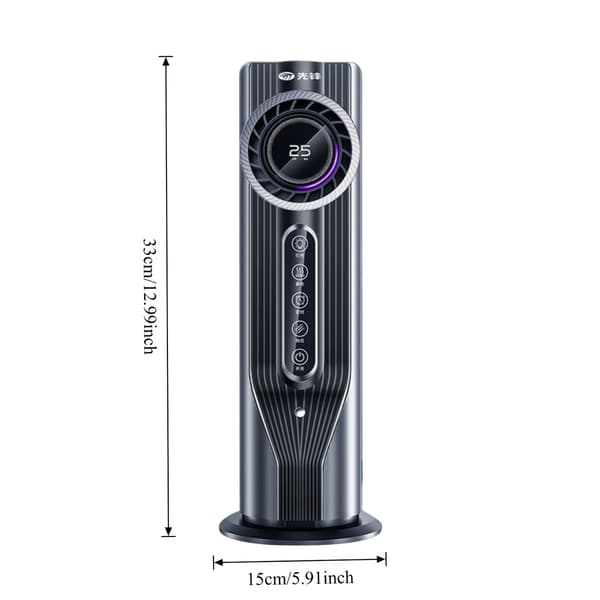 USB Bærbar Luftkøler Ventilator, 6-trins Befugtende Køleventilator til Kontor Rejser Camping Autocamper